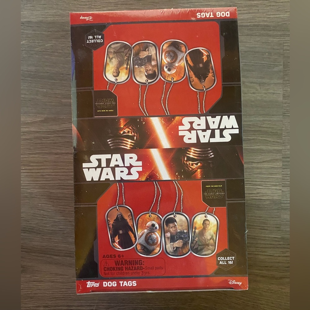 Disney Star Wars Collectible Dog Tags - Red and Black. Factory Sealed